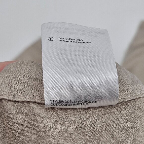 Vince Stucco Patch Pocket Drawstring Satin Pants Beige Women’s Size M Minimalist - Picture 10 of 16